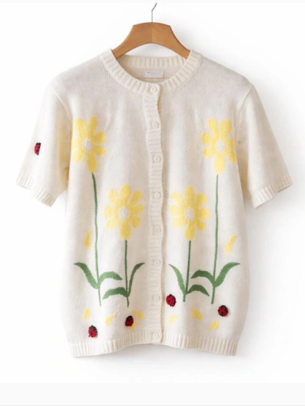 Quaker Factory Embellished Short Sleeve Sweater